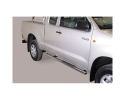 ESTRIBOS EN TUBO INOX, SECCIÓN OVAL, CON PISANTES PARA TOYOTA HILUX VIGO 2005-2016 (EXTRA CABINA)