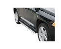 PASSOS EM TUBO DE AÇO INOX, SEÇÃO OVAL, COM PASSOS PARA JEEP COMPASS 2006-2011
