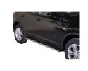 PASSOS EM TUBO DE AÇO INOXIDÁVEL, SEÇÃO OVAL, COM PASSOS PARA NISSAN QASHQAI 2010-2014