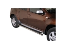 ESTRIBOS EN TUBO INOX, SECCIÓN OVAL, CON PISANTES PARA DACIA DUSTER 2010-2017
