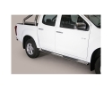ESTRIBOS EN TUBO INOX, SECCIÓN OVAL, CON PISANTES PARA ISUZU D-MAX 2012-2020 (DOBLE CABINA)