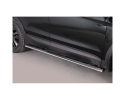 PASSOS EM TUBO DE AÇO INOXIDÁVEL, SEÇÃO OVAL, COM PASSOS PARA HYUNDAI SANTA FE 2012-2018