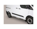 ESTRIBOS EN TUBO INOX, SECCIÓN OVAL, CON PISANTES PARA FORD TRANSIT CUSTOM 2013-2023 (CARROCERÍA L1)