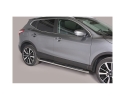 PASSOS EM TUBO DE AÇO INOXIDÁVEL, SEÇÃO OVAL, COM PASSOS PARA NISSAN QASHQAI 2014-2021