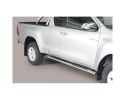 PASSOS EM TUBO DE AÇO INOXIDÁVEL, SEÇÃO OVAL, COM PASSOS PARA TOYOTA HILUX REVO 2016- (CABINE EXTRA)