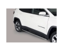 PASSOS EM TUBO DE AÇO INOXIDÁVEL, SEÇÃO OVAL, COM PASSOS PARA JEEP COMPASS 2017-