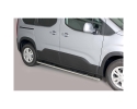 PASSOS EM TUBO DE AÇO INOXIDÁVEL, SEÇÃO OVAL, COM DEGRAUS (MWB) PARA PEUGEOT RIFTER 2018-