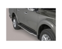 PASSOS DE PLATAFORMA COM TUBO DE AÇO INOX Ø50MM PARA MITSUBISHI L200 1996-2005 (CABINA DUPLA)