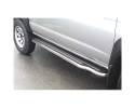 PASSOS DE PLATAFORMA COM TUBO DE AÇO INOX Ø50MM PARA NISSAN NAVARA D22 2002-2005 (CABINE DUPLA)