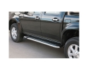 ESTRIBOS EN PLATAFORMA CON TUBO INOX Ø50MM PARA ISUZU D-MAX/RODEO 2002-2012 (SOLO 2007-2012; DOBLE CABINA)