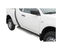 PASSOS DE PLATAFORMA COM TUBO DE AÇO INOX Ø50MM PARA MITSUBISHI L200 TRITON 2010-2015 (CABINE EXTRA)