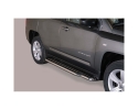 PASSOS NA PLATAFORMA COM TUBO DE AÇO INOX Ø50MM PARA JEEP COMPASS 2011-2014