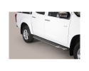 PASSOS DE PLATAFORMA COM TUBO DE AÇO INOXIDÁVEL Ø50MM PARA ISUZU D-MAX 2012-2020 (CABINE DUPLA)