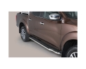 PASSOS NA PLATAFORMA COM TUBO DE AÇO INOXIDÁVEL Ø50MM PARA NISSAN NP300 NAVARA D23 2016- (CABINA DUPLA)