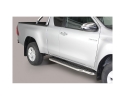 PASSOS DE PLATAFORMA COM TUBO DE AÇO INOX Ø50MM PARA TOYOTA HILUX REVO 2016- (CABINE EXTRA)