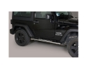 ESTRUPOS DE TUBO DE AÇO INOXIDÁVEL, SEÇÃO OVAL, COM DEGRAUS. TIPO DSP (3 PORTAS) PARA JEEP WRANGLER JK 2007-2018 (SOMENTE 201...