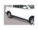 ESTRIBOS EN PLATAFORMA CON TUBO INOX Ø50MM (DOBLE CABINA) PARA KGM-SSANGYONG MUSSO SPORTS 2022-